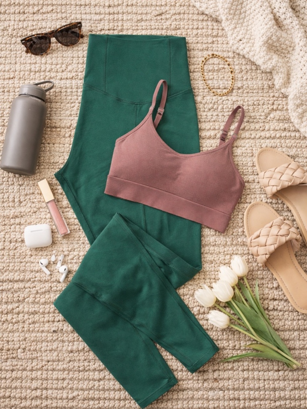 Free People x HATCH Leggings Maternity Green NWT L  Activewear - Picture 2 of 6